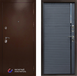 Дверь Медь Porte Черный кварц